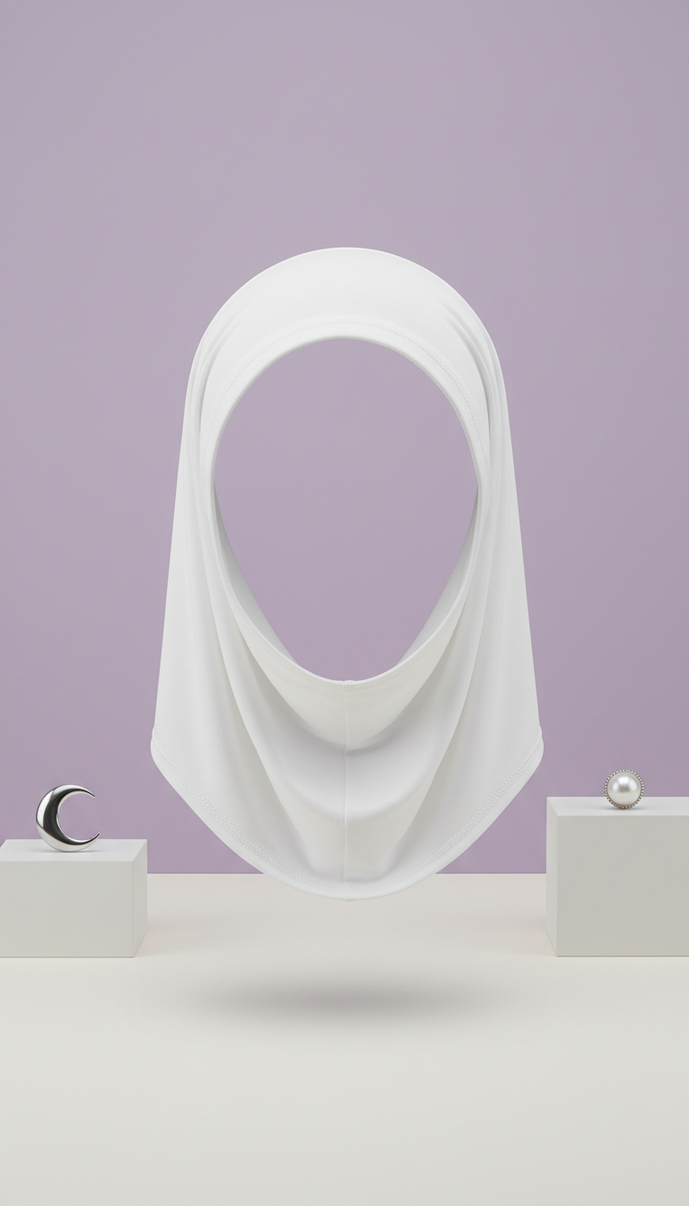 Cloud White Underscarf Cotton Blend