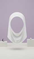 Cloud White Underscarf Cotton Blend