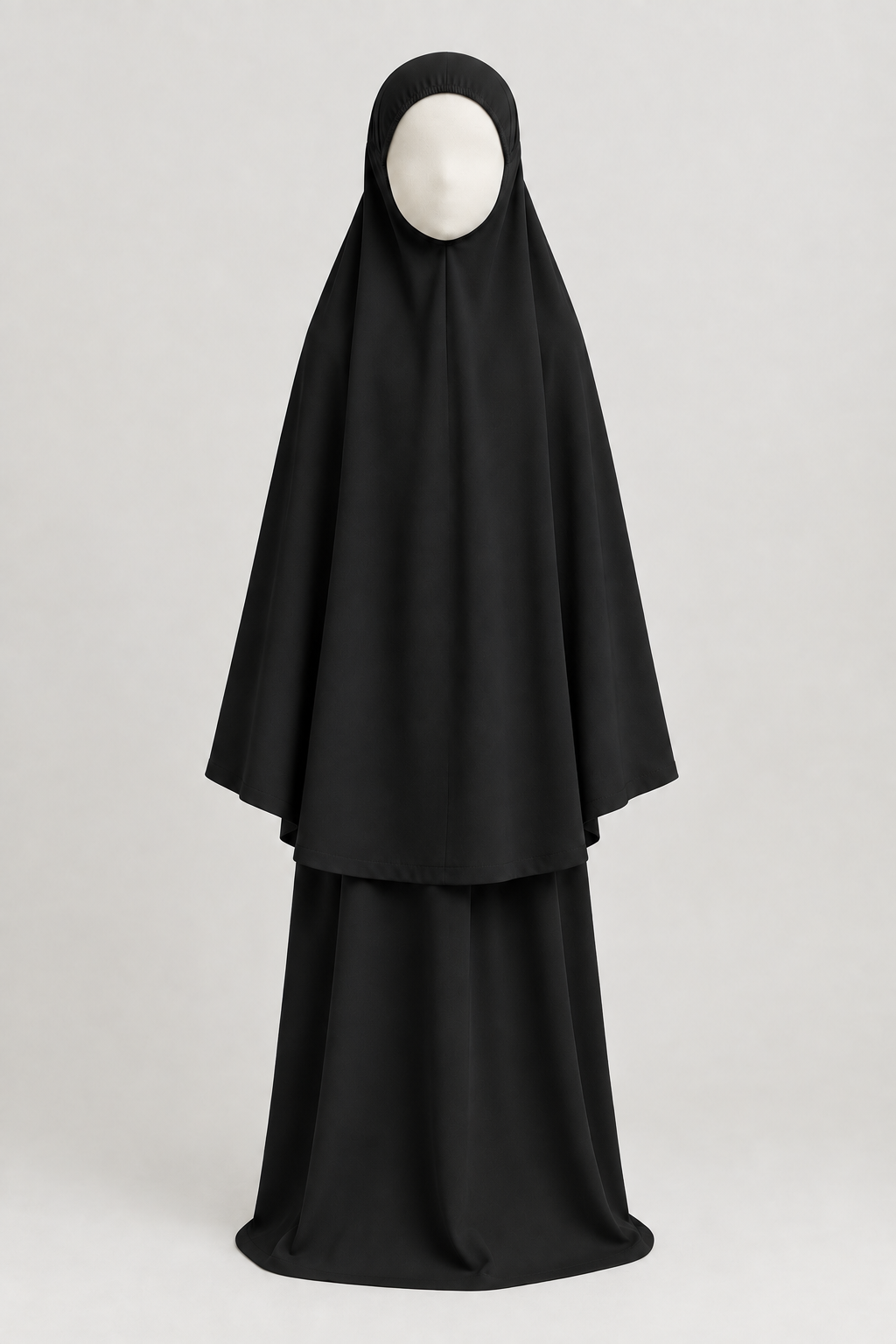 Black outfit, front view