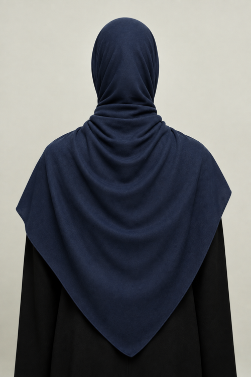 Navy Blue hijab back view