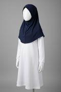 Navy School Scarf - 3/4 Front