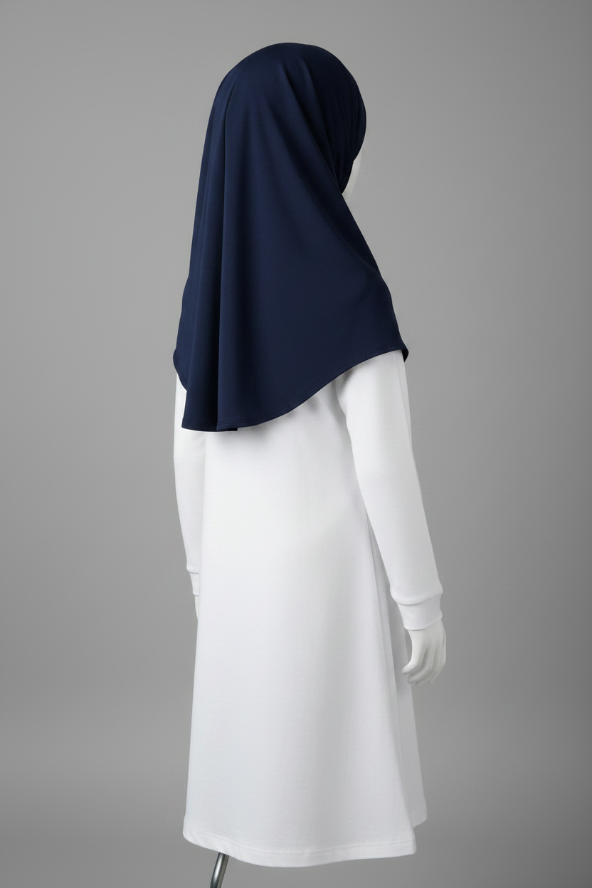 Navy School Scarf - Back View Correct Size