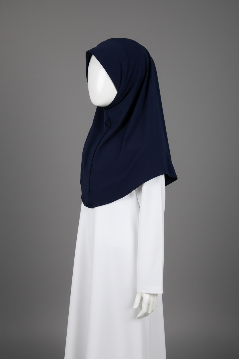 Navy School Scarf - Side