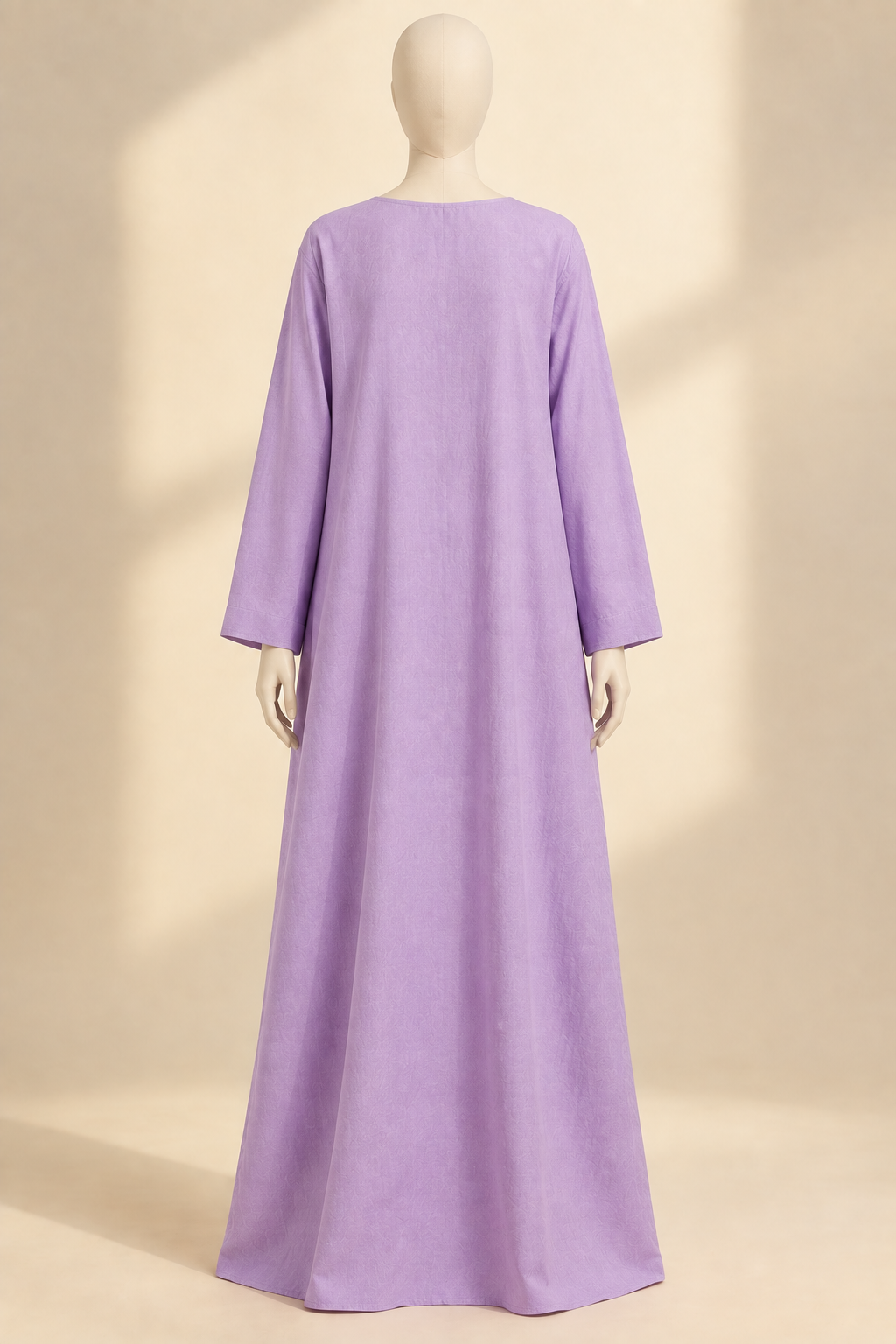 Purple prayer dress, back view